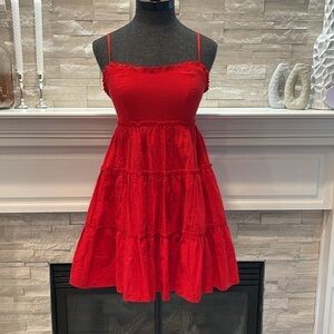 B. Smart Sexy Red Babydoll Dress Size Small
